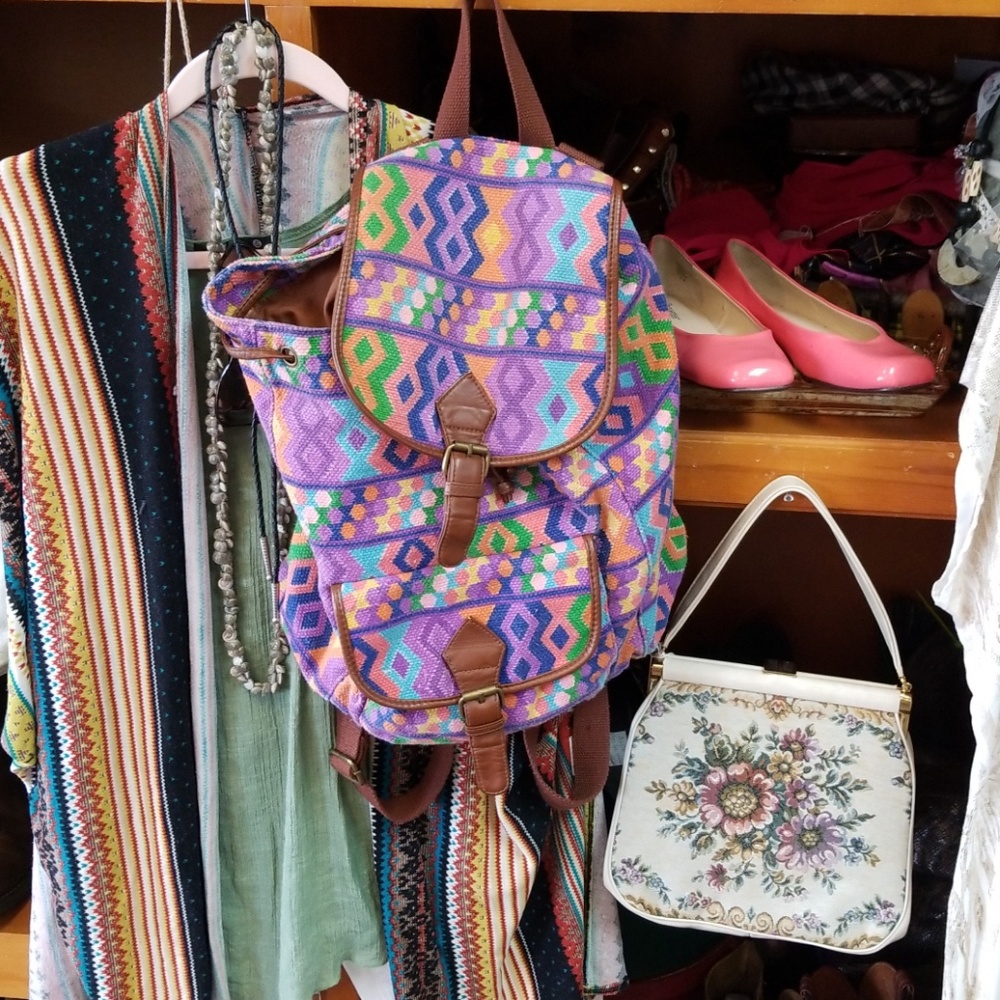 Aztec Pattern Backpack - image 1